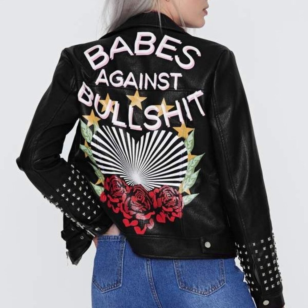 Nasty Gal X Jaydee Blanca Faux Leather Moto Jacket – NEW - Picture 8 of 14